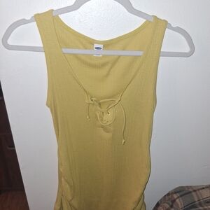 Old Navy Mustard Lace-Up Tank Top